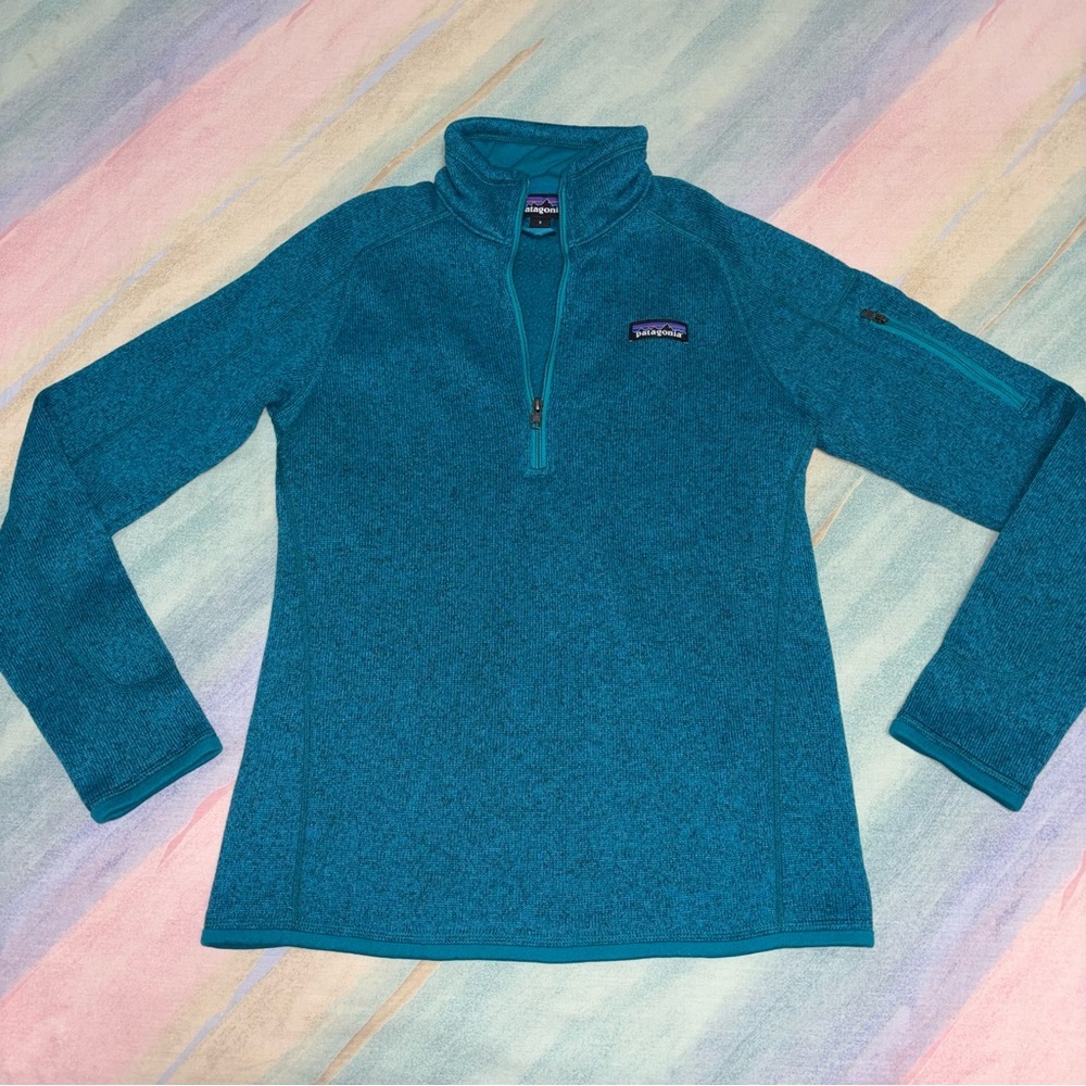 Patagonia Women’s Green Better Sweater 1/4 Zip Pullover Size S